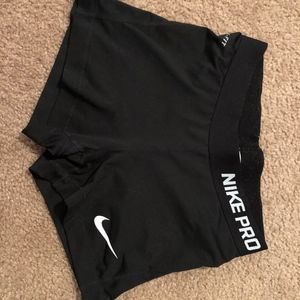 nike pro spandex shorts